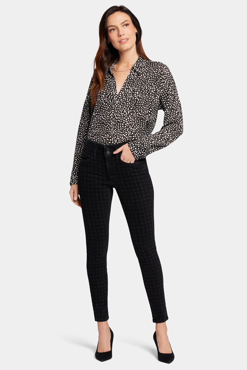 Women's shops polka dot skinny jeans