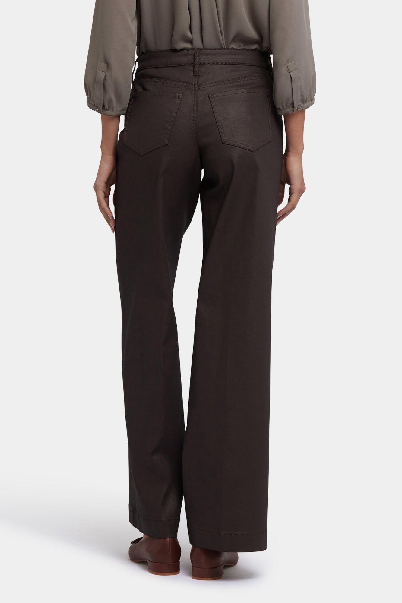 NYDJ Coated Teresa Wide Leg Jeans With 1 1/2