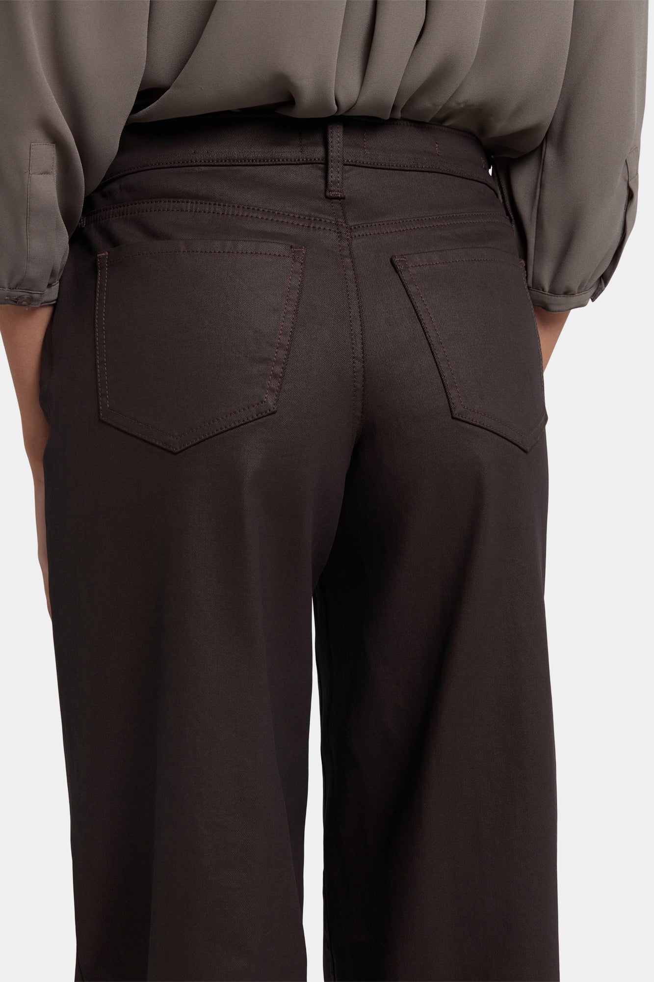 NYDJ Coated Teresa Wide Leg Jeans With 1 1/2
