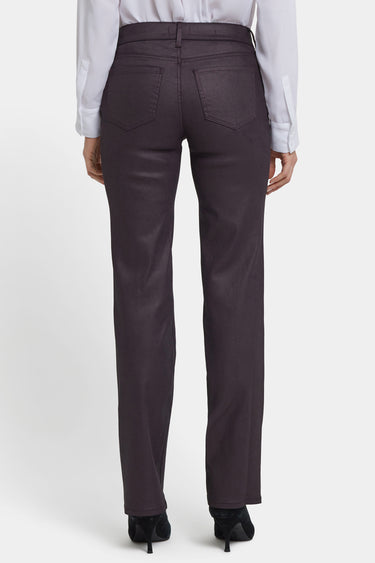 NYDJ Coated Marilyn Straight Jeans - Fig Coated