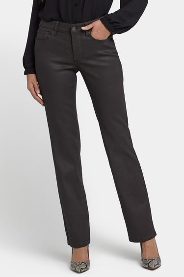 NYDJ Coated Marilyn Straight Jeans - Vintage Barnwood Coated