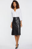 NYDJ Faux Leather A-Line Skirt Sculpt-Her™ Collection - Black