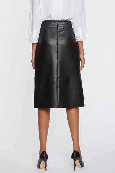 NYDJ Faux Leather A-Line Skirt Sculpt-Her™ Collection - Black