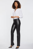 NYDJ Faux Leather Marilyn Straight Pants Sculpt-Her™ Collection - Black
