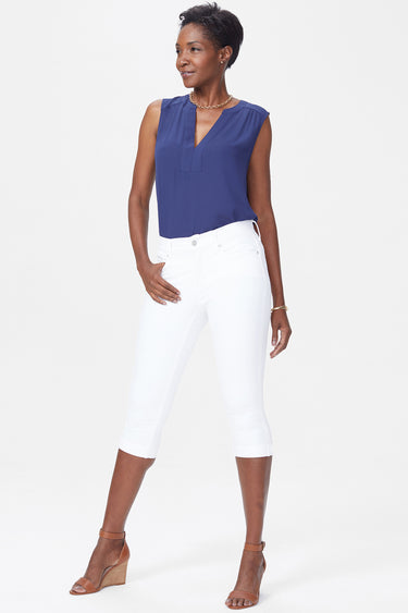 NYDJ Marilyn Straight Crop Jeans With Cuffs - Optic White