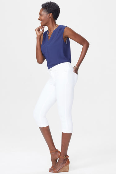 NYDJ Marilyn Straight Crop Jeans With Cuffs - Optic White