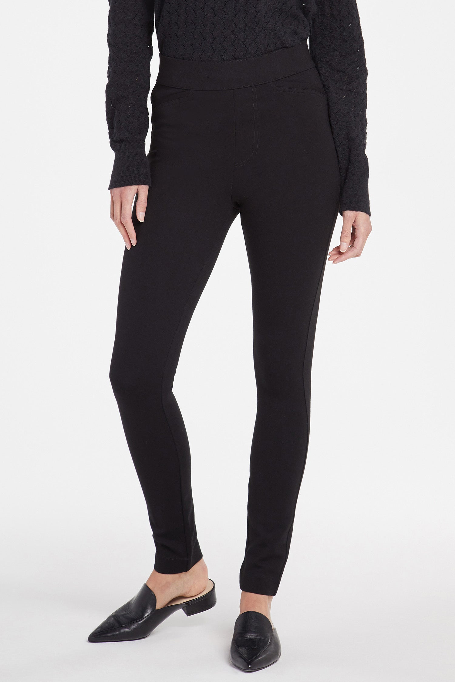 Legging NYDJ Antonia - Taille 8 (US) - Noir Enduit - Neuf Avec étiquettes