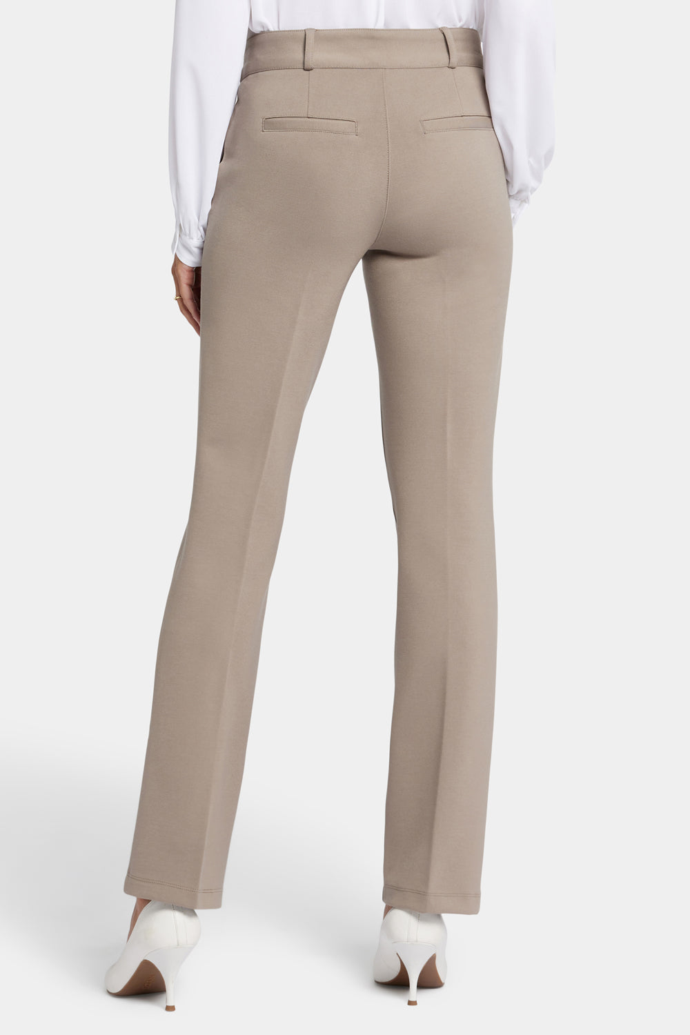 Whitney Trouser Pants In Ponte Knit With Super High Rise
