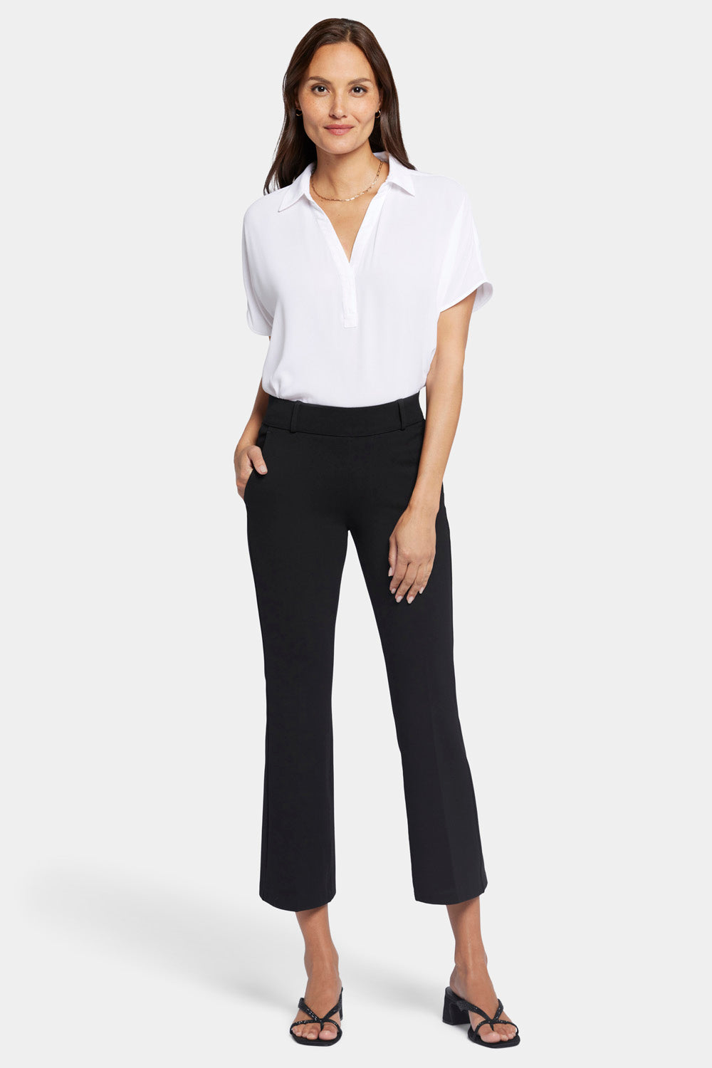 Pull-On Flared Ankle Trouser Pants Sculpt-Her Collection - Black Black | NYDJ Pull-On Flared Ankle Trouser Pants Sculpt-Her Collection - Black Black | NYDJ