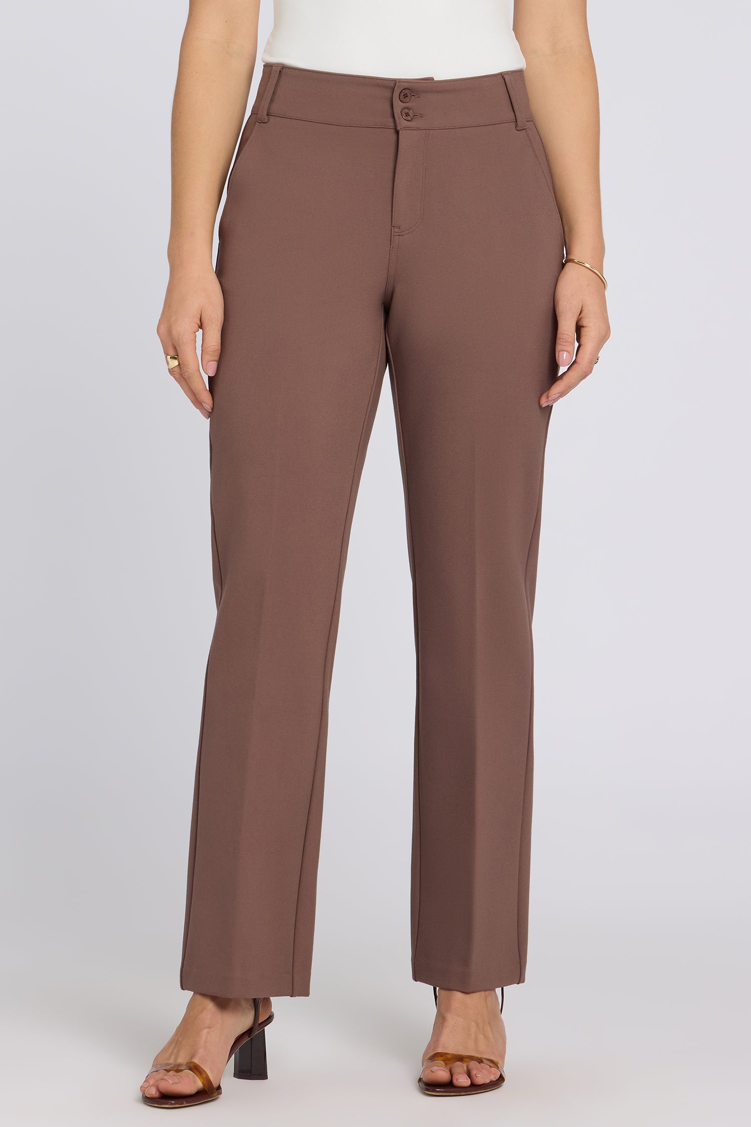 Bella Trouser Pants Sculpt-Her™ Collection - Deep Taupe Tan | NYDJ