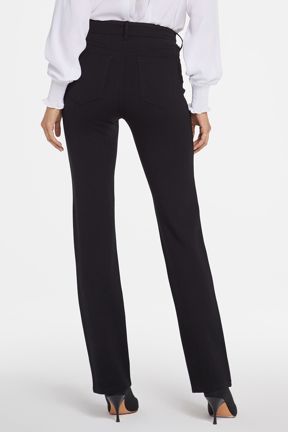 NYDJ Marilyn Straight Pants - Black - Black - 4 NYDJ Marilyn Straight Pants - Black - Black - 4