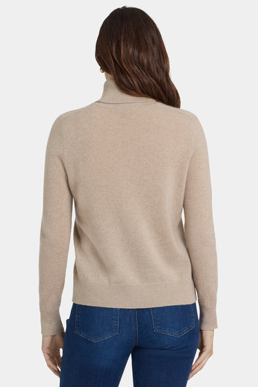 NYDJ Cashmere Turtleneck Sweater - Taupe