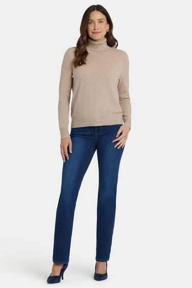 NYDJ Cashmere Turtleneck Sweater - Taupe