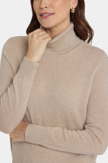 NYDJ Cashmere Turtleneck Sweater - Taupe