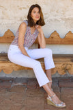 NYDJ Slim Bootcut Ankle Jeans In Cool Embrace® Denim With Frayed Hems - Optic White
