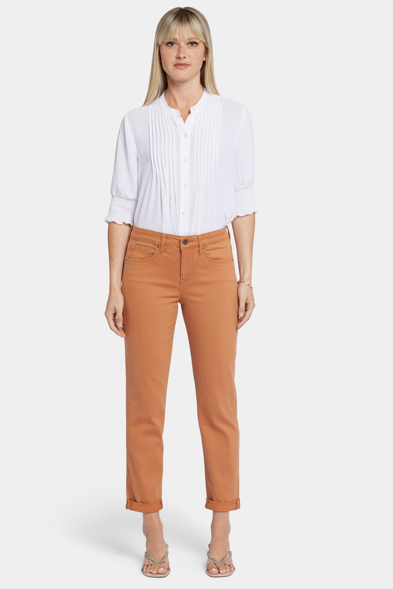 NYDJ Margot Girlfriend Jeans In Tall In Cool Embrace® Denim With Roll Cuffs And 28.5