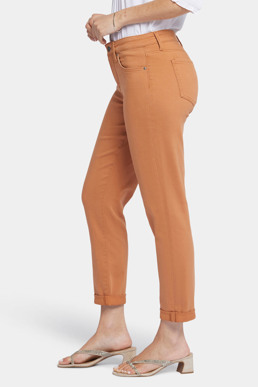 NYDJ Margot Girlfriend Jeans In Tall In Cool Embrace® Denim With Roll Cuffs And 28.5