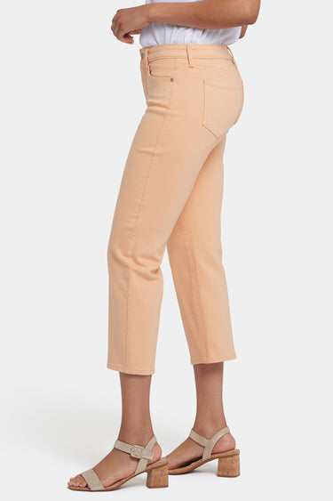 NYDJ Relaxed Piper Crop Jeans In Cool Embrace® Denim - Apricot Nectar