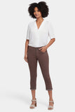 NYDJ Chloe Capri Jeans In Cool Embrace® Denim With Cuffs - Coffee Bean