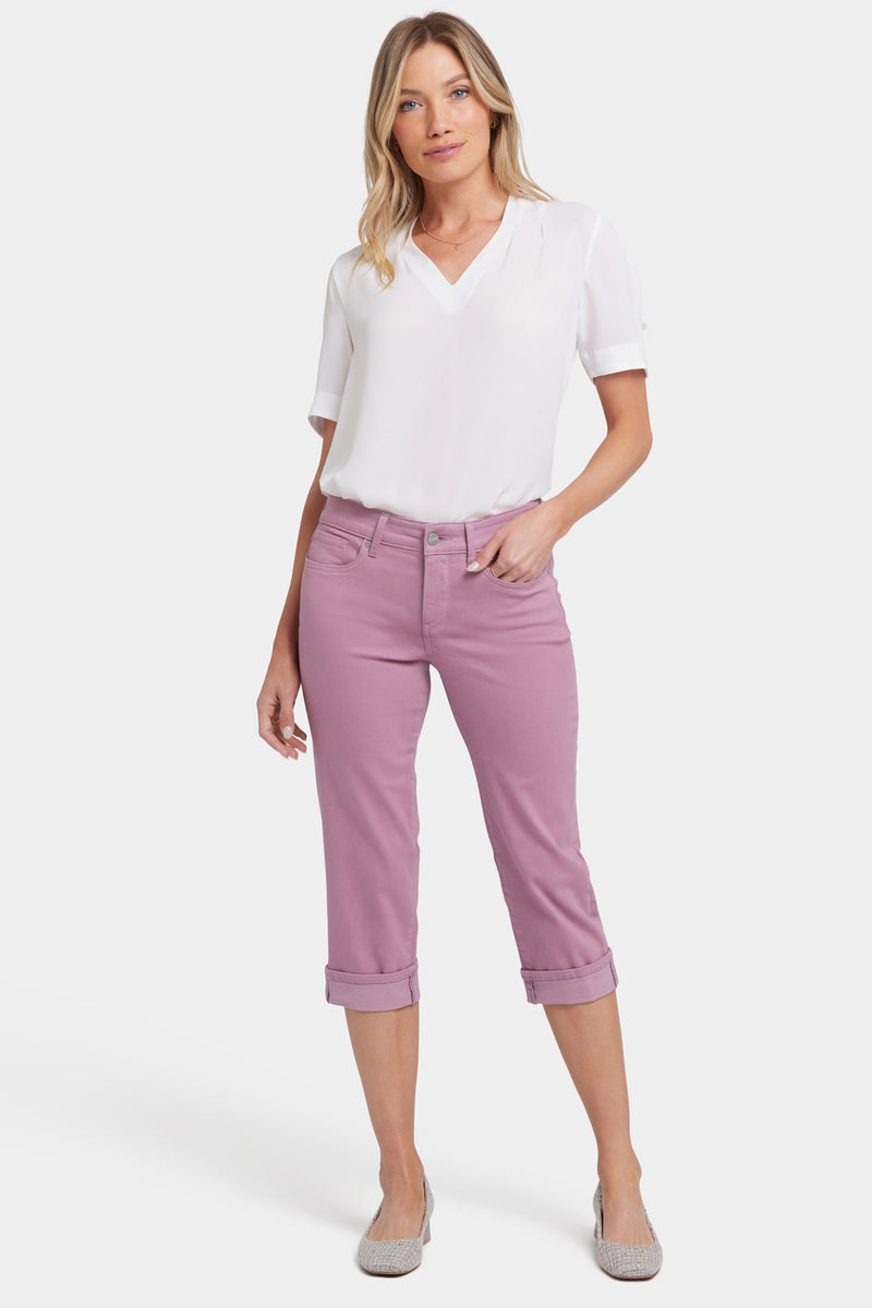 NYDJ Marilyn Straight Crop Jeans In Cool Embrace® Denim With Cuffs - Fairy Falls