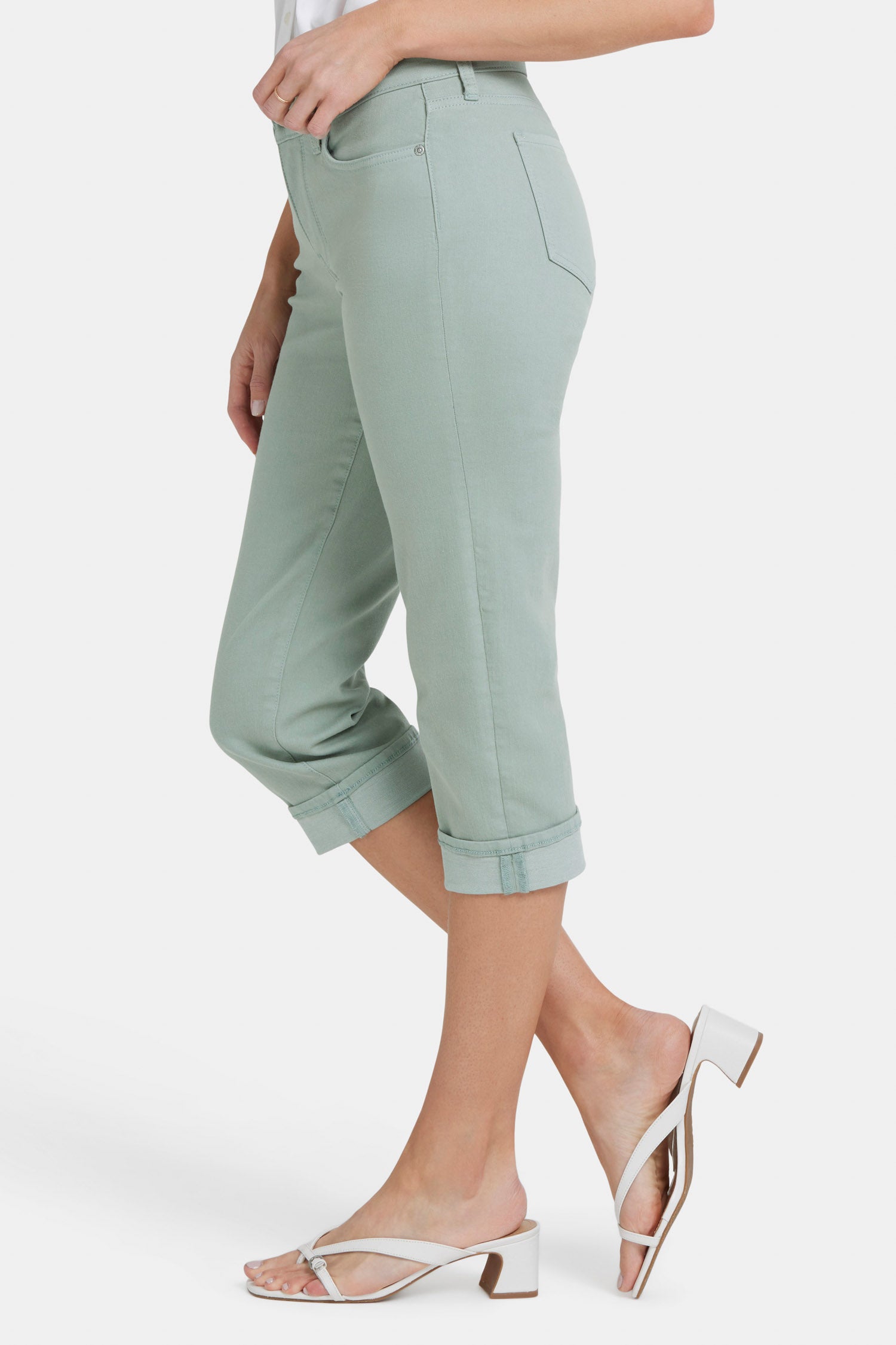 Marilyn Straight Crop Jeans - Lily Pad