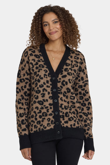 NYDJ Cheetah Cardigan - Black Combo