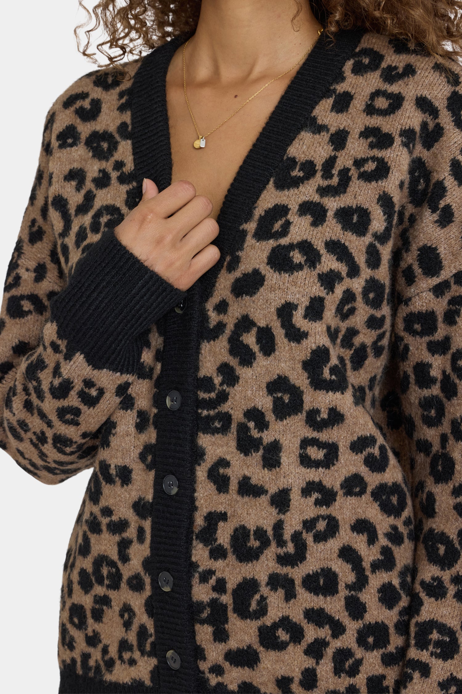 Cheetah Cardigan - Black Combo Multi | NYDJ