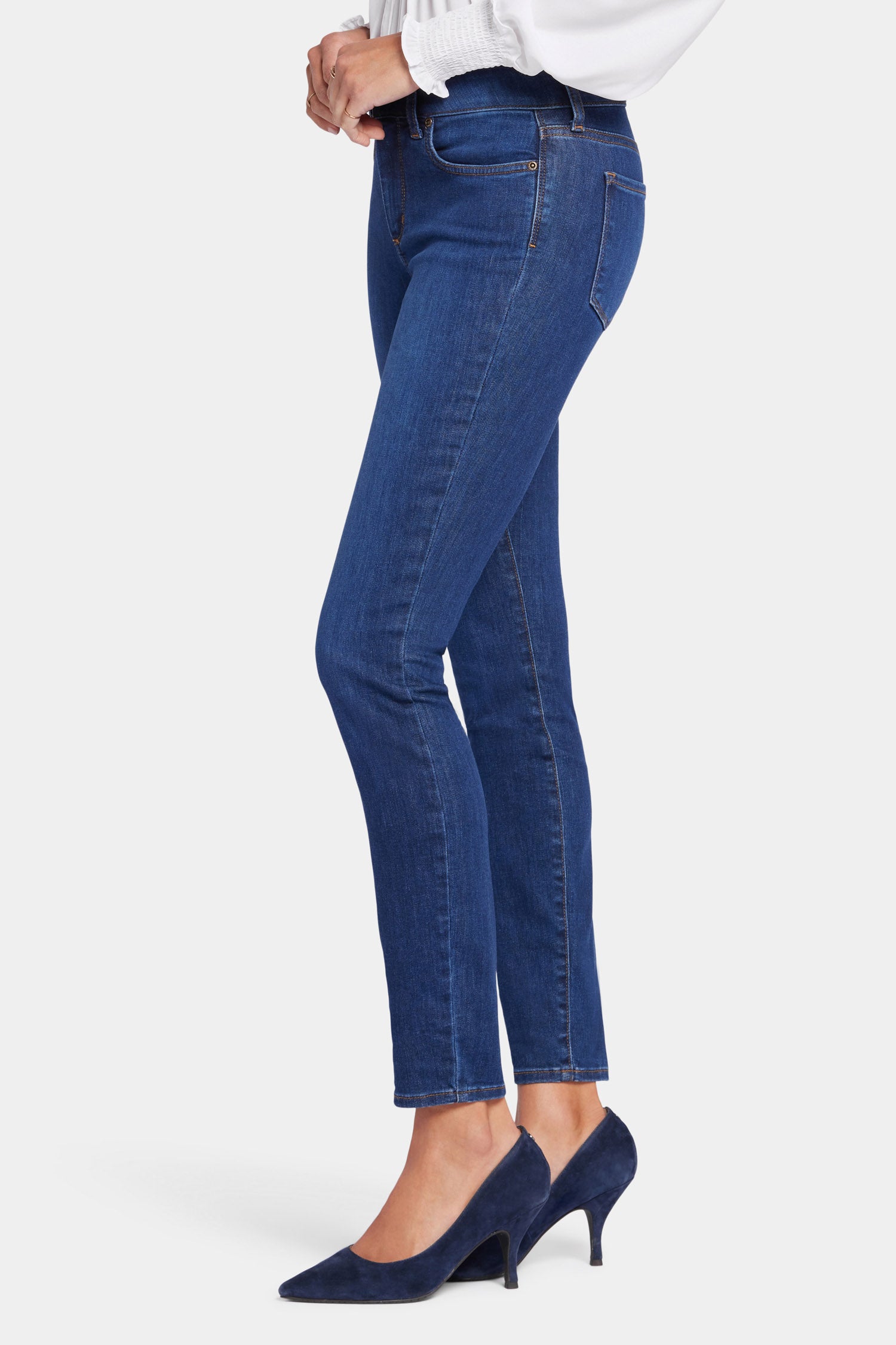 NYDJ Ami Skinny Jeans Rinse Blue Denim Lift Tuck Stretch Dark Wash Size order 6 Petite