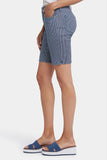 NYDJ Ella Denim Shorts With Side Slits - Malaga Stripe