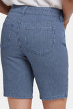 NYDJ Ella Denim Shorts With Side Slits - Malaga Stripe