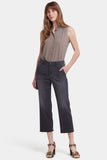 NYDJ Relaxed Piper Crop Jeans With Utility Pockets And Frayed Hems - Castile Dream