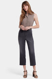 NYDJ Relaxed Piper Crop Jeans With Utility Pockets And Frayed Hems - Castile Dream