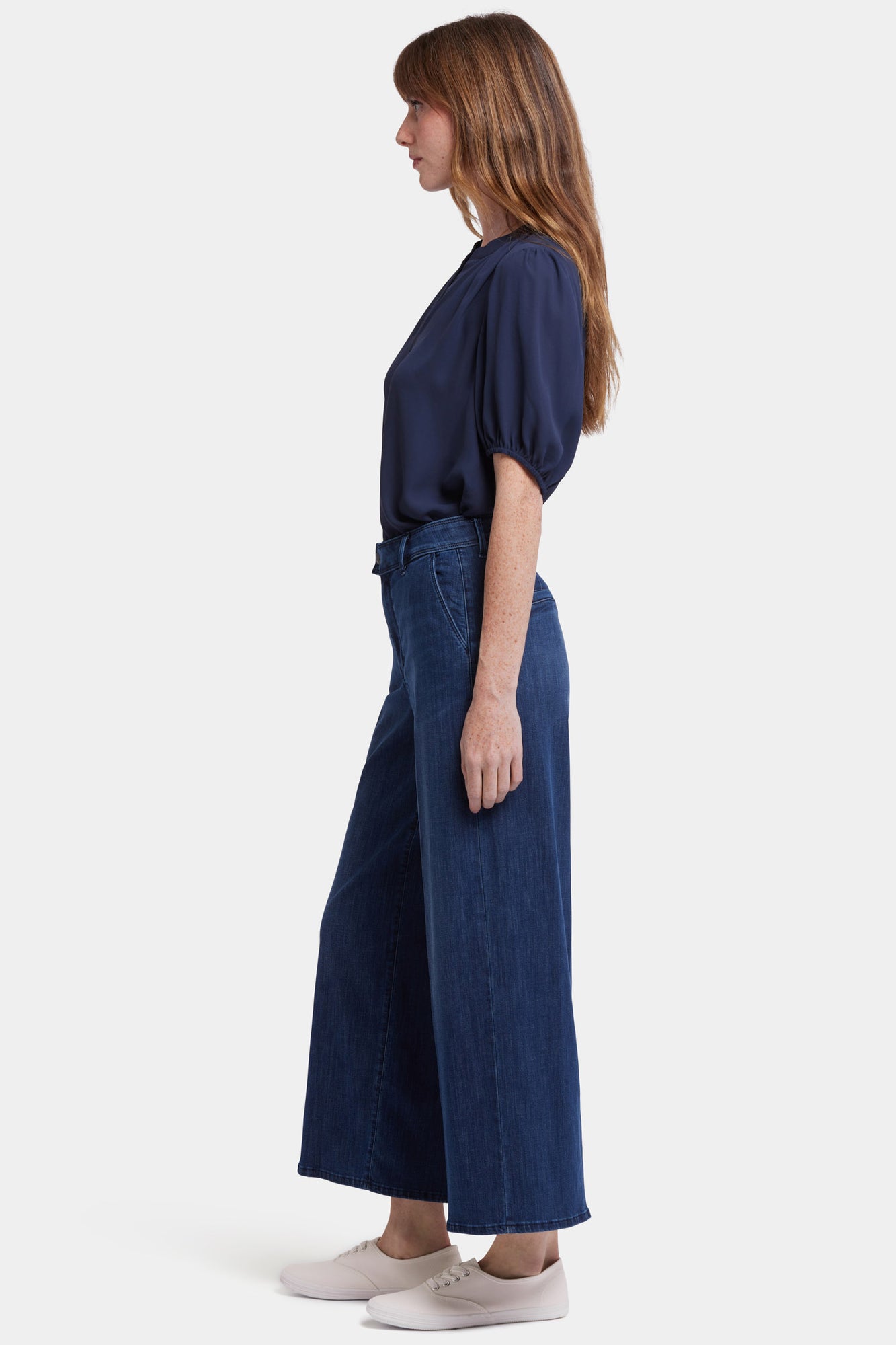 NYDJ Mona Wide Leg Trouser Ankle Jeans With High Rise - Ibiza Blues