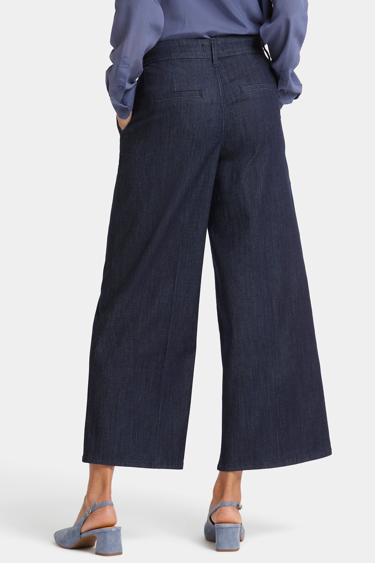 Mona Wide Leg Trouser Ankle Jeans With High Rise
