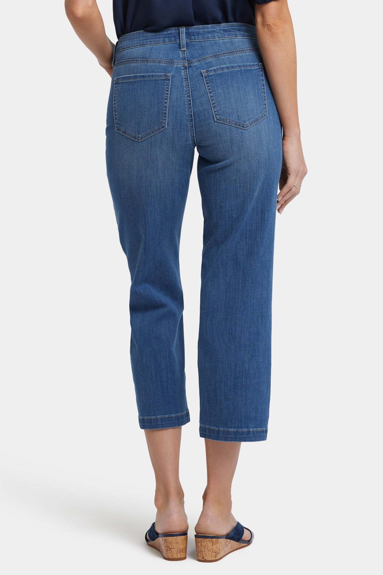 NYDJ Relaxed Piper Crop Jeans With Exposed Button Fly And 1