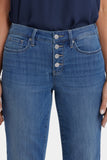 NYDJ Relaxed Piper Crop Jeans With Exposed Button Fly And 1" Hems - Costa Brava