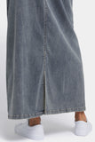 NYDJ High Rise Long A-Line Skirt With Belt And Back Slit - Palma Sea