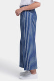 NYDJ Mona Wide Leg Trouser Ankle Jeans With High Rise - Huelva Stripe