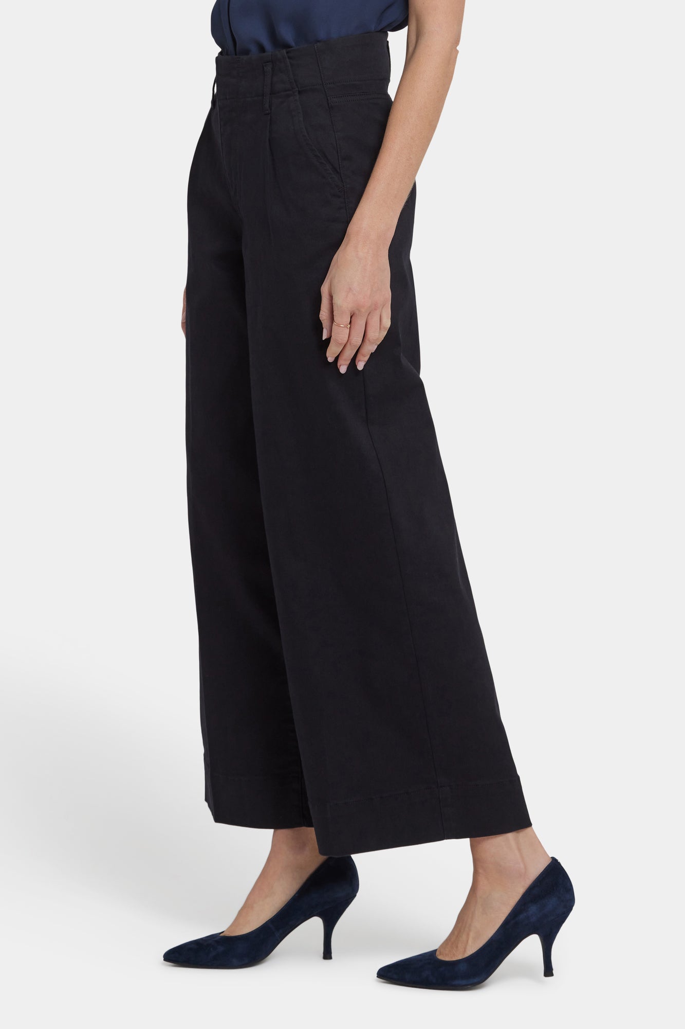 NYDJ Mona Wide Leg Trouser Jeans With High Rise - Black