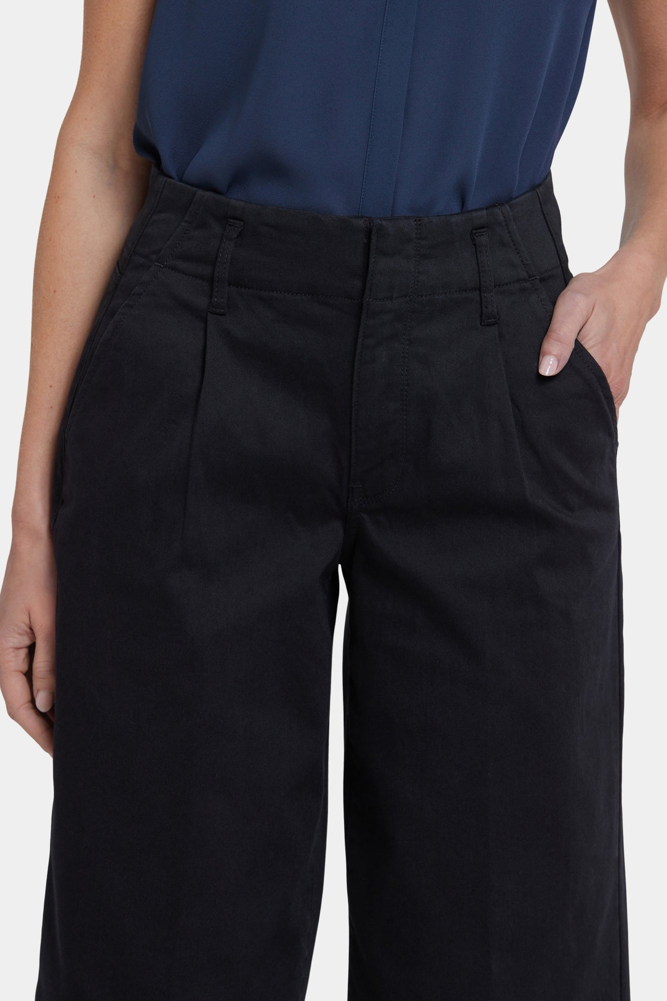 NYDJ Mona Wide Leg Trouser Jeans With High Rise - Black