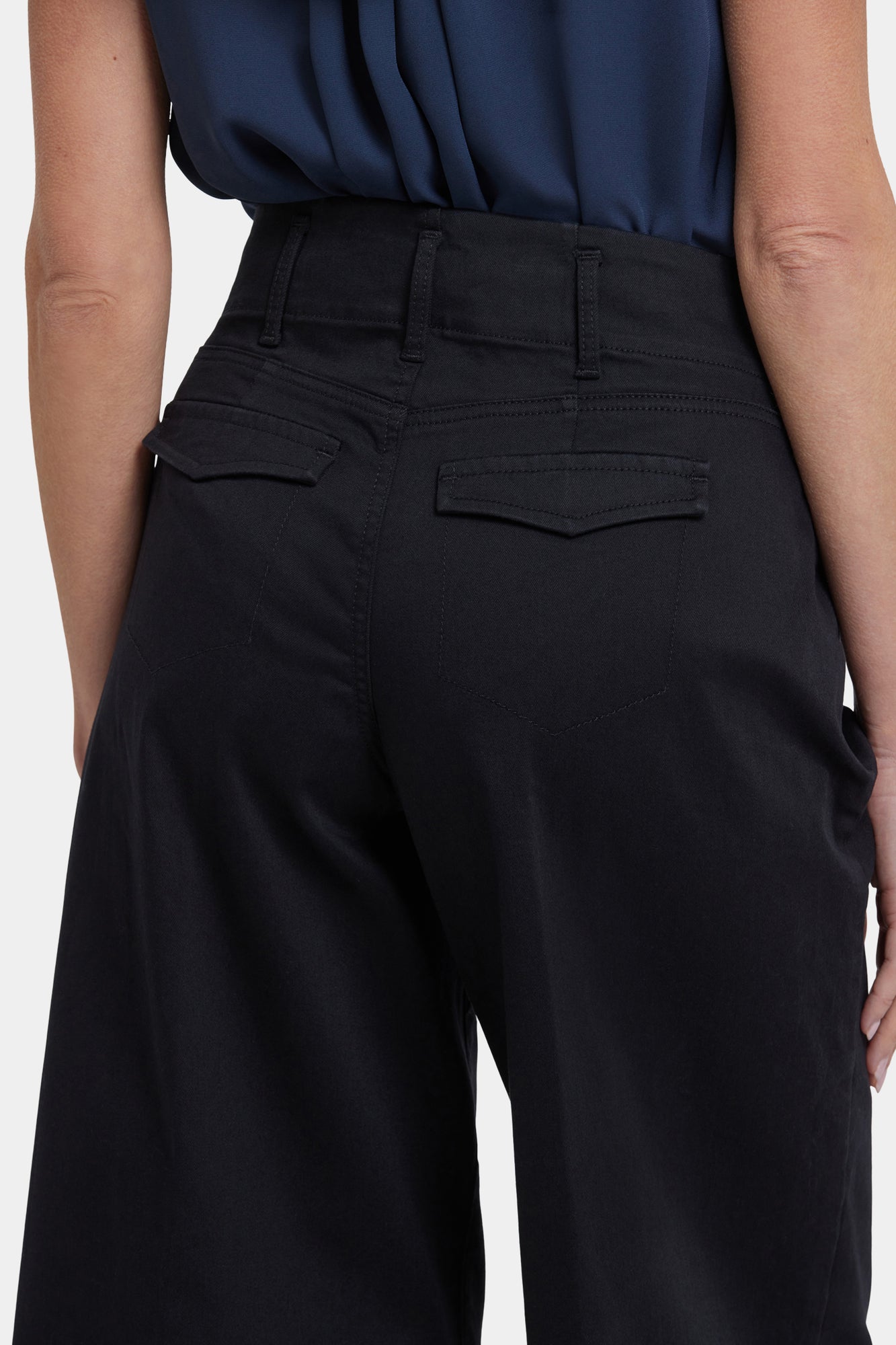 NYDJ Mona Wide Leg Trouser Jeans With High Rise - Black