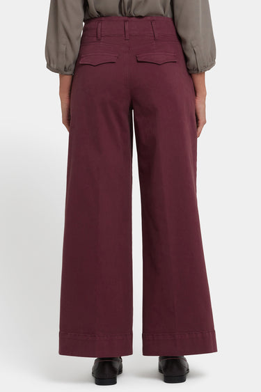 NYDJ Mona Wide Leg Trouser Jeans With High Rise - Sienna Red
