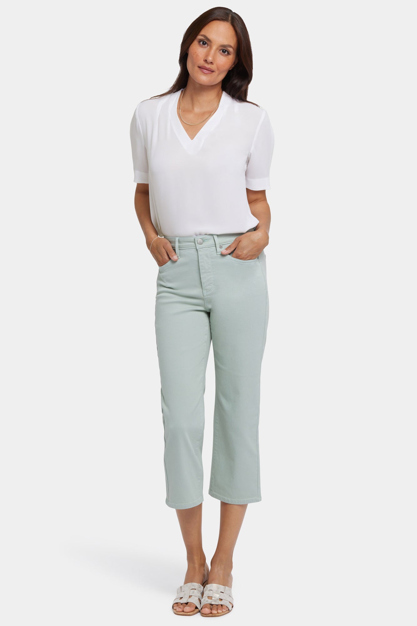 NYDJ Joni Relaxed Capri Jeans With High Rise - Tomatillo