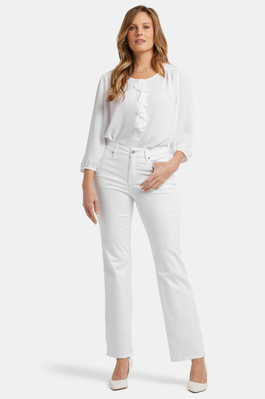 NYDJ Blake Slim Flared Jeans With High Rise - Optic White