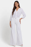 NYDJ Mia Palazzo Jeans With High Rise - Optic White