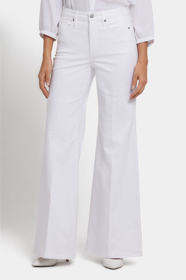NYDJ Mia Palazzo Jeans With High Rise - Optic White