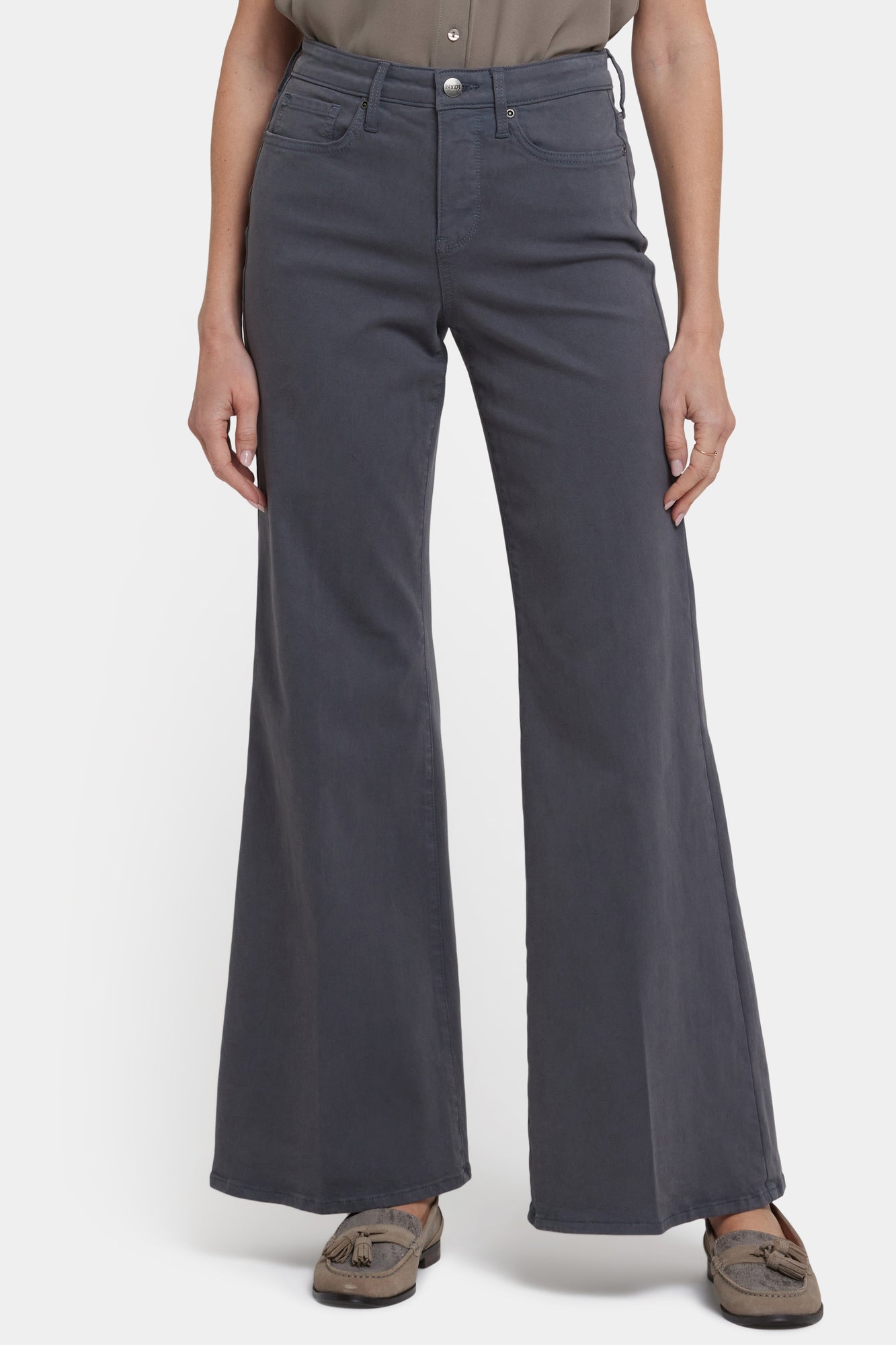 NYDJ Mia Palazzo Jeans With High Rise - Vintage Charcoal