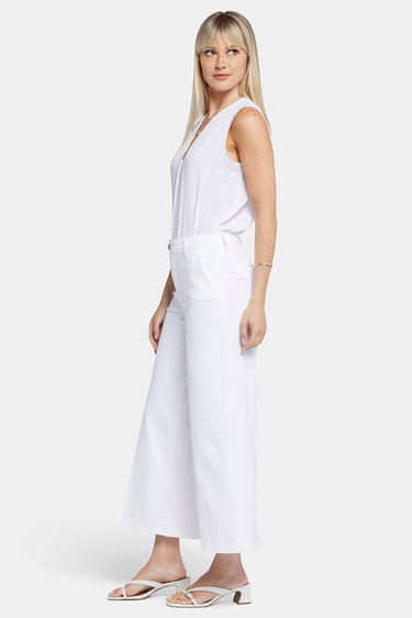 NYDJ Mona Wide Leg Trouser Ankle Jeans With High Rise - Optic White