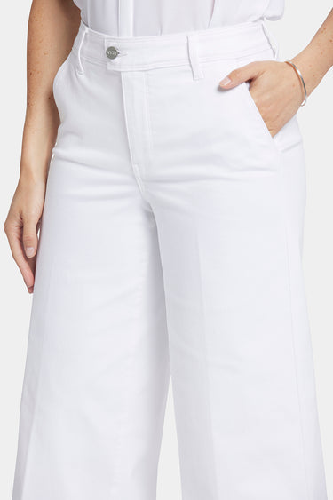 NYDJ Mona Wide Leg Trouser Ankle Jeans With High Rise - Optic White