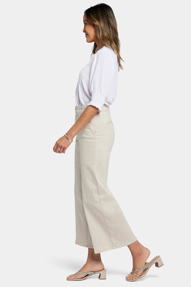NYDJ Mona Wide Leg Trouser Ankle Jeans With High Rise - Feather